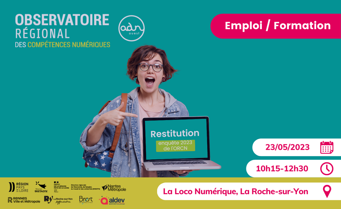 Support et replay "Restitution enquête ORCN Bretagne et Pays de la Loire 2023 - La Roche-sur-Yon"