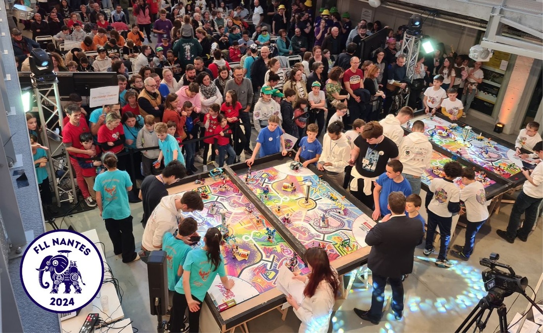 La finale nationale de la compétition robotique First Lego League Challenge 2024 s'est tenue à Nantes